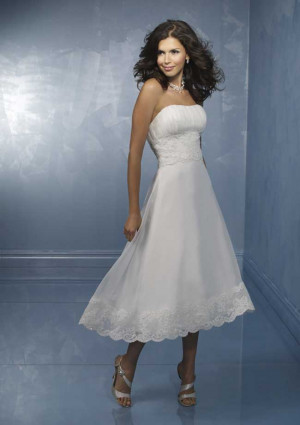 tea length casual wedding dresses