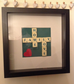 Family quote scrabble frame