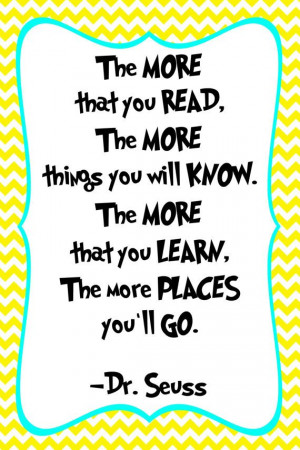Dr. Seuss Quote Print - Classroom poster or nursery print - digital ...