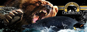 Boston Bruins Bear attack Penguin