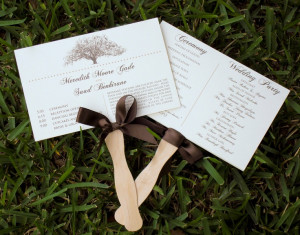 Oak Tree Wedding Program Fans. $3.50, via Etsy.Photos Ideas, Oak Trees ...