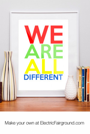 We are all different Framed Quote
