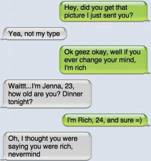 iPhone SMS – Gold diggers owned