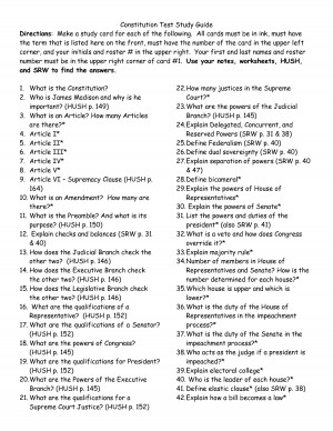 Constitution Test Study Guide Doc picture