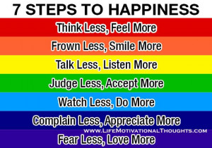 Life Changing Quotes - Steps To Happiness in Life Quotes Images ...