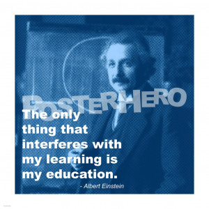Einstein Education Quote art print