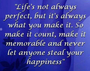 Life isn't perfect