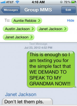 ... Exposes Text Proof That Janet Jackson Kept Him From Grandmother