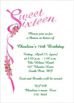 Sweet 16 Birthday Party Invitation Wording Samples and Ideas