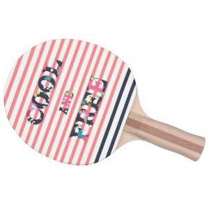 Cool and Free” quote floral stripes pattern Ping Pong Paddle