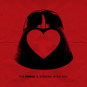 Declaração de amor geek com cartões de Darth Vader e Magneto