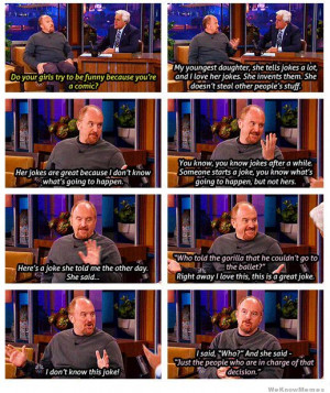 Louis C.K. tell a great joke that his daughter made up on The Tonight ...