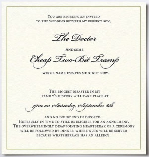 Hate My New Daughter-in-Law Wedding Invitation