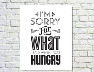Typography Print Type Poster Funny Quote Food Poster by paperchat, $26 ...