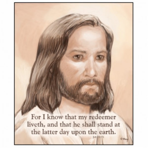 Sepia Jesus Art Bible Quote - Job 19:25 Photo Cutouts