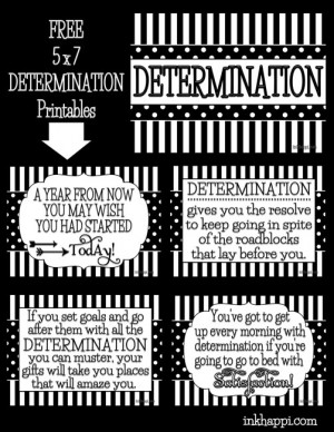 determination prints Quotes About Determination