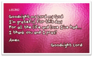 ... Thank You And I Pray! ‘ Amen, Goodnight Lord ” ~ Prayer Quote