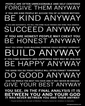 ... You don't get the option to not love. You do it anyway. Great quote