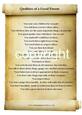 quote for a good parent, good mother, good father. This quote ...