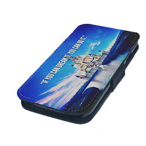 Disney-Quotes-Blue-Sky-Castle-Printed-Faux-Leather-Flip-Phone-Cover ...