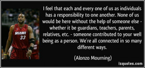 More Alonzo Mourning Quotes