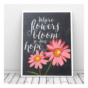 Chalkboard Flower Flower Quote Instant Download by CallMeArtsy, $5.00