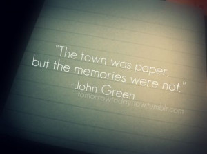 memories, paper, quotes, text, town, typography