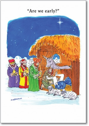 Wise Men Early Funny Pic Christmas Card Nobleworks