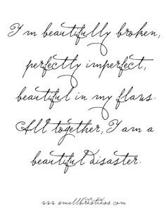 Monday Mantra // I am a beautiful disaster - FREE Printable More