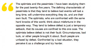 What are the benefits of Optimism found by research? Just to mention a ...