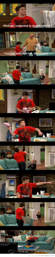 kid baby sitting fetch tv disney channel funny pics pictures pic ...