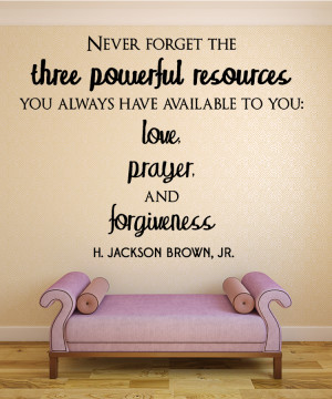 Jackson Brown Never forget...Christian Wall Decal Quotes