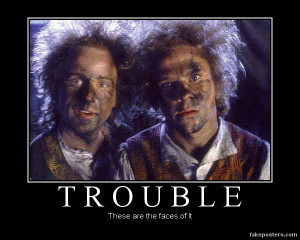 Yes, but very cute faces of trouble!