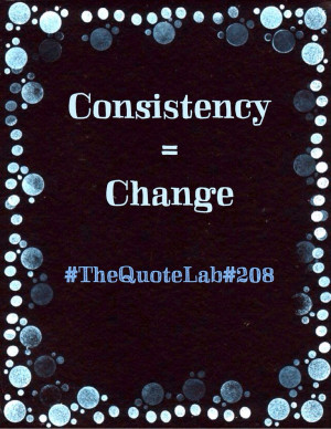 Consistency = Change ♕Random Quote 208 #TheQuoteLab #analog # ...
