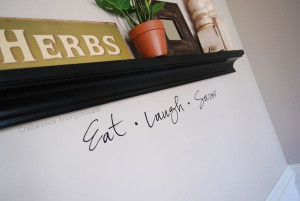 Eat Laugh Savor Wall Quote