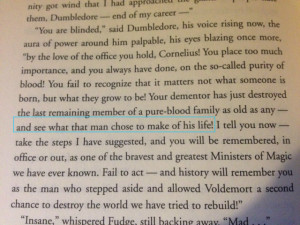 Dumbledore's Quote on Crouch Jr. at the Top of Page