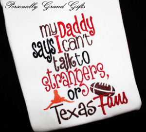 Oklahoma OU Sooners Embroidered Shirt or Bodysuit: My Daddy Says I can ...