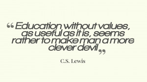 Download Education without Values - Cs Lewis Quote wallpaper