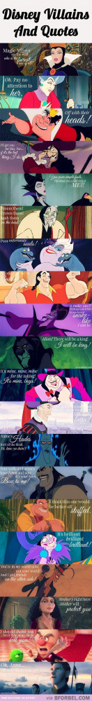 20 Disney Villains And Their Infamous Quotes… Where The Dreams