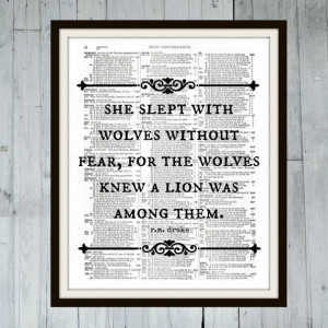 She slept with wolves without fear - R. M. Drake - Inspirational Quote ...