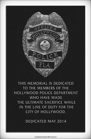 Hollywood is planning a police memorial to honor its fallen officers ...