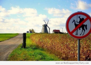 Don Quixote Tilting At Windmills