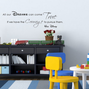 Pursue Your Dream - Inspirational Vinyl Quotes Disney Wall Sayings ...