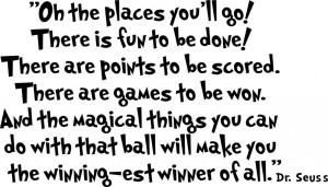 Oh the Places you’ll go! Dr Seuss Decorative Vinyl Wall Quote Deca