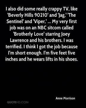 Morrison - I also did some really crappy TV, like 'Beverly Hills 90210 ...