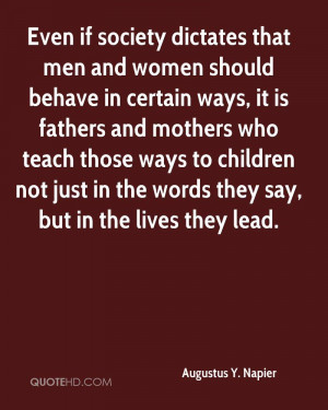 Augustus Y. Napier Women Quotes