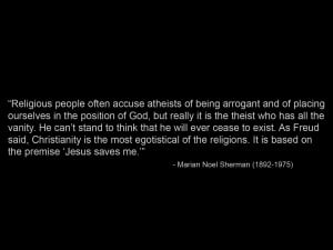 funny quotes sherman god religion atheism jesus christ marian theist ...