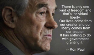 Quote by Ron Paul, photo of unknown origin in public domain