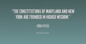 The constitutions of Maryland and New York are founded in higher ...