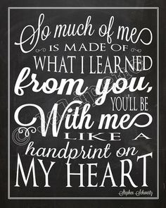 Wicked Quote - Handprint on My Heart 